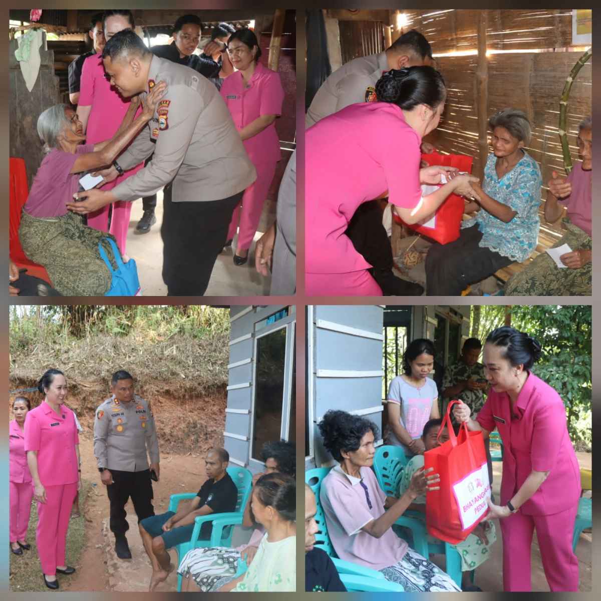 Dilaksanakan di 2 Lokasi, Kapolres Toraja Utara Bersama Bhayangkari Kembali Gelar Kegiatan Bakti Sosial