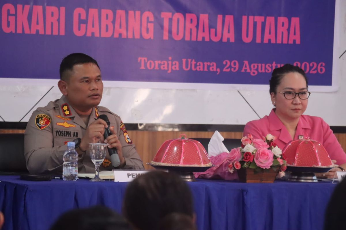 Perkuat Peran Pendukung Tugas Polri, Kapolres Toraja Utara Gelar Tatap Muka Bersama Bhayangkari