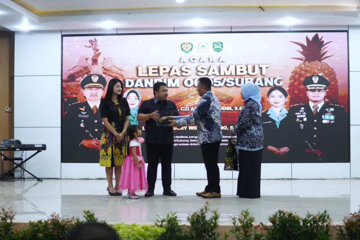 HADIRI LEPAS SAMBUT DANDIM 0605/SUBANG, KANG REY TEKANKAN PENGUATAN SINERGI DAN KOLABORASI
