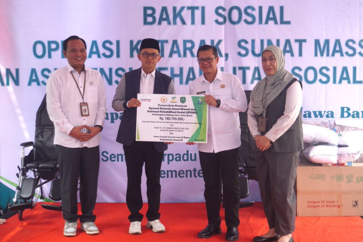 Wakil Bupati Subang Hadiri Bakti Sosial Kemensos, 372 Warga Terima Layanan Kesehatan dan Bantuan ATENSI