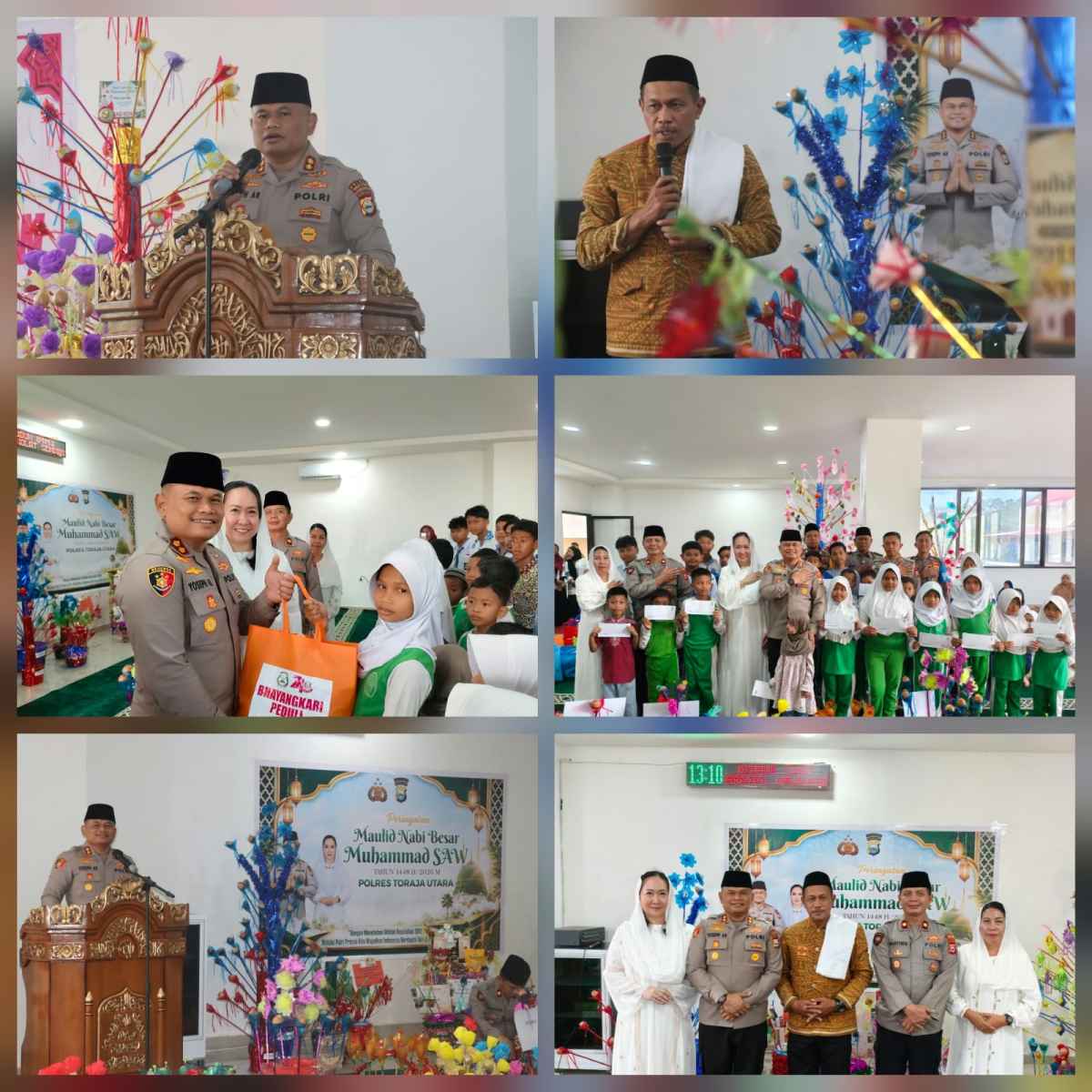 Polres Toraja Utara Gelar Peringatan Maulid Nabi Muhammad SAW 1448 H, Perkuat Keteladanan dan Kepedulian Sosial