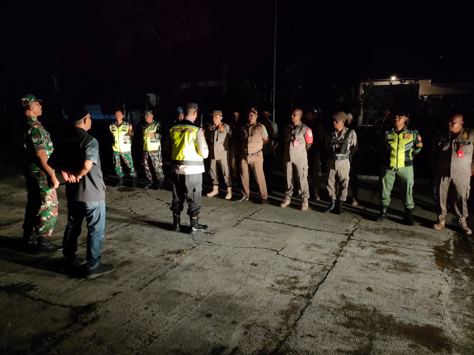 Apel Gabungan Muspika Kec. Tanjungsiang dalam rangka Pengamanan Malam Takbiran Hari Raya Idul Fitri 1444/ 2023