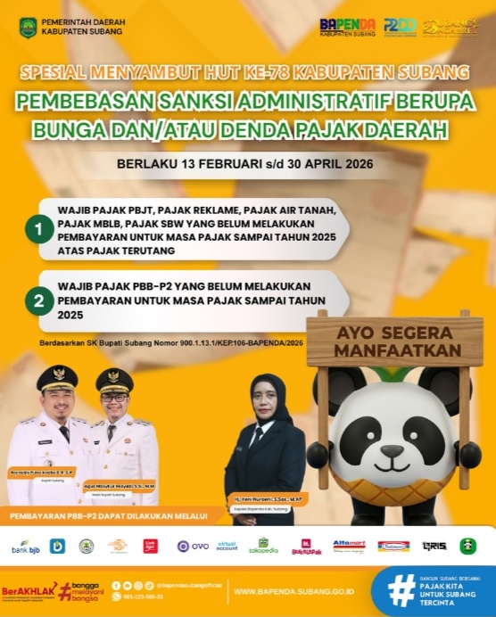 Bapenda Subang Bayar Pajak Tanpa Ribet Dengan Pelayanan Pajak Digital