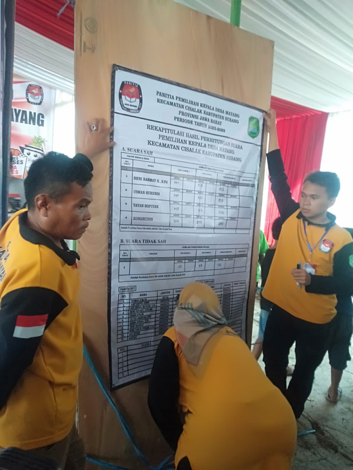 Beginilah antusias warga Mayang Hajat bersama Pada Acara Pilkades 2023