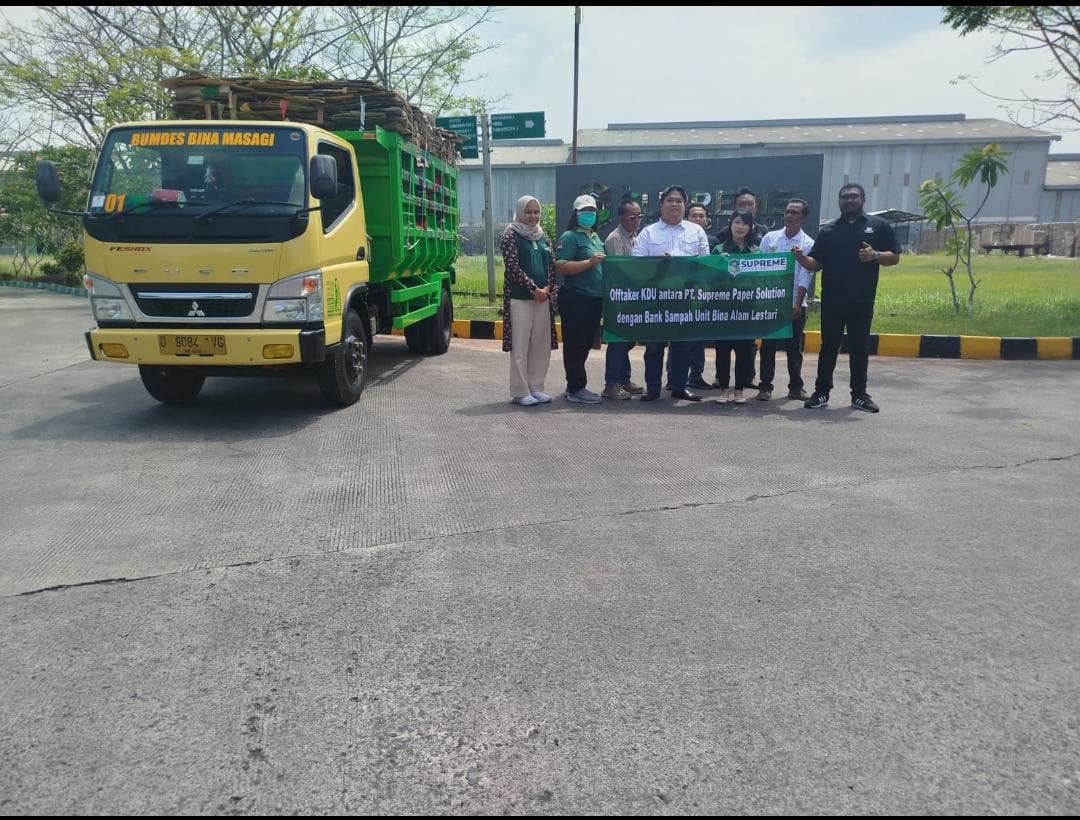 Bentuk Dukungan PT SPS dan Kolaborasi dengan BUMDes PT Bina  Masagi Desa Karang Mukti Membetuk Bank Sampah