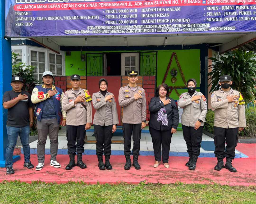 Berikan rasa aman, Polres Subang beserta Polsek Jajaran laksanakan pengamanan Ibadah Jumat Agung