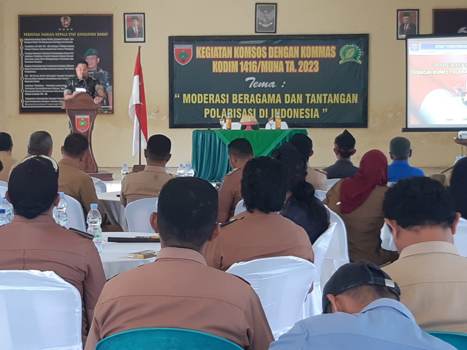 Bertemakan "Moderasi Beragama Dan Tantangan Polarisasi Di Indonesia" Kodim 1416/ Muna Gelar Komsos