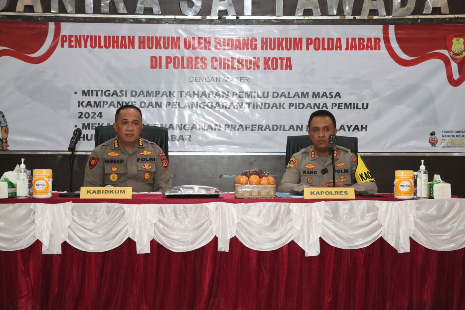 Bidang Hukum Polda Jabar Gelar Penyuluhan Hukum di Polres Cirebon Kota