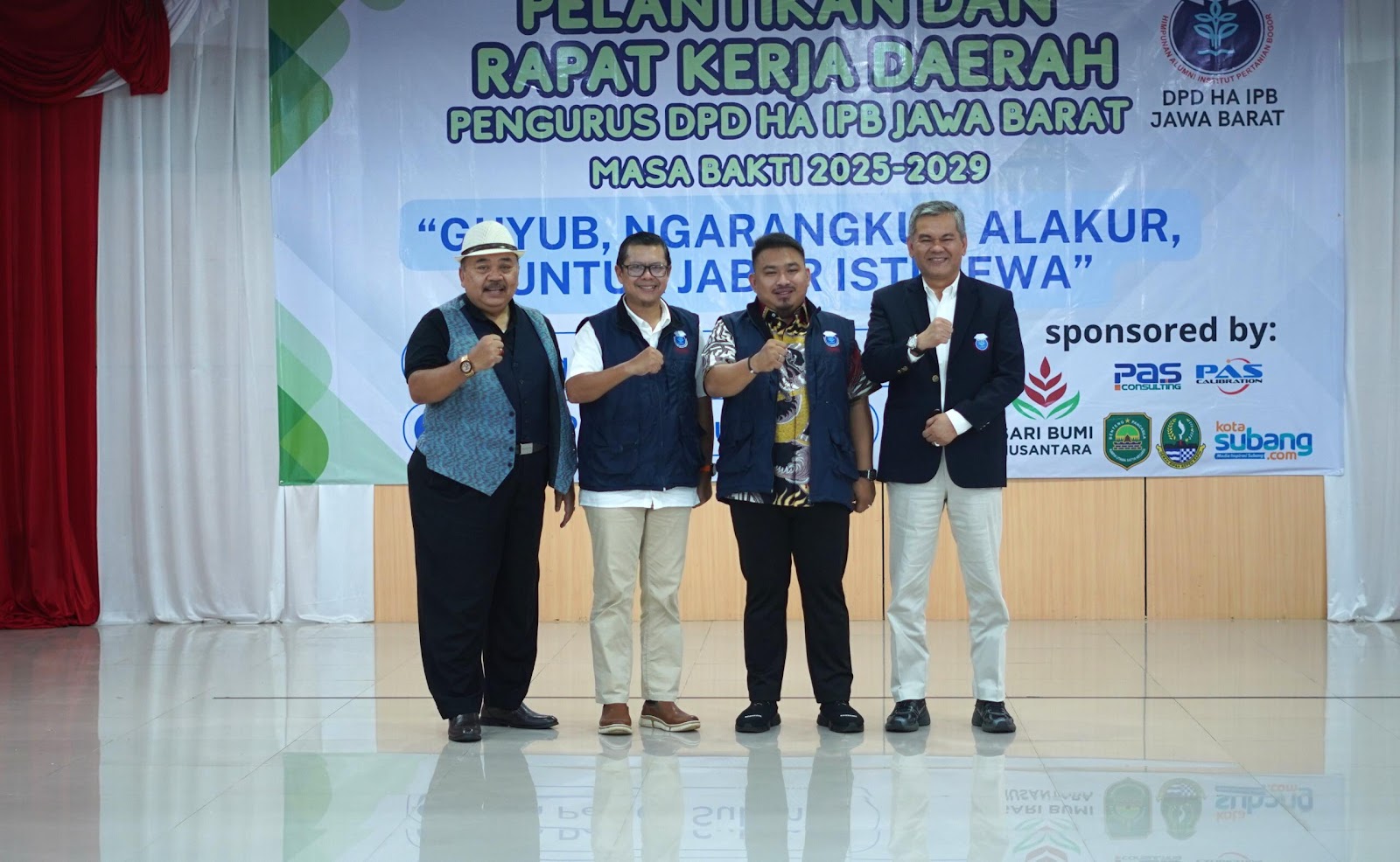 BUPATI SUBANG HADIRI PELANTIKAN DAN RAKERDA DPD HA IPB JABAR, TEGASKAN INDUSTRI TETAP JALAN, TAPI SUBANG TETAP JADI LUMBUNG PANGAN