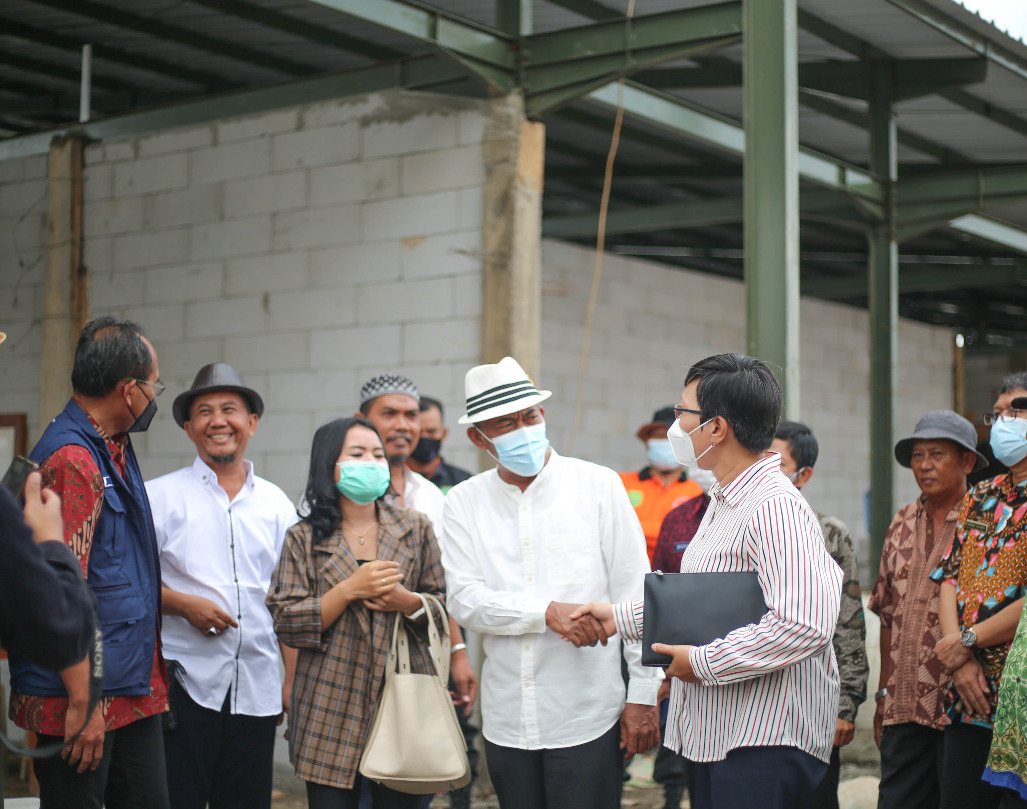 Bupati Subang Tinjau Pembangunan Pasar Ciasem