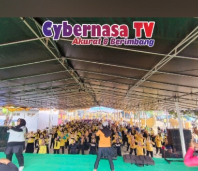 Cybernasa TV - 2500 Orang senam masal dan gerak  jalan,isi rangkaian kegiatan milangkala Desa Gandasoli yang ke - 41