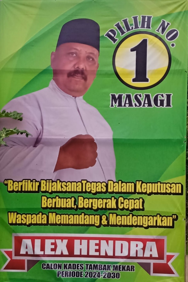 CYBERNASA TV : Alex Hendra Cakades Tambakmekar  No.Urut 1 Dengan Motto "MASAGI"