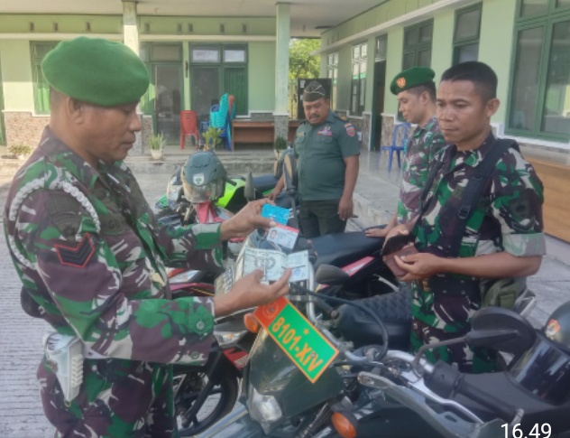 Dalam Rangka Penegakan Hukum Disiplin dan Tata Tertib Bagi Prajurit, Kodim 1416/Muna Menggelar Kegiatan Pemeriksaan Kelengkapan Kendaraan