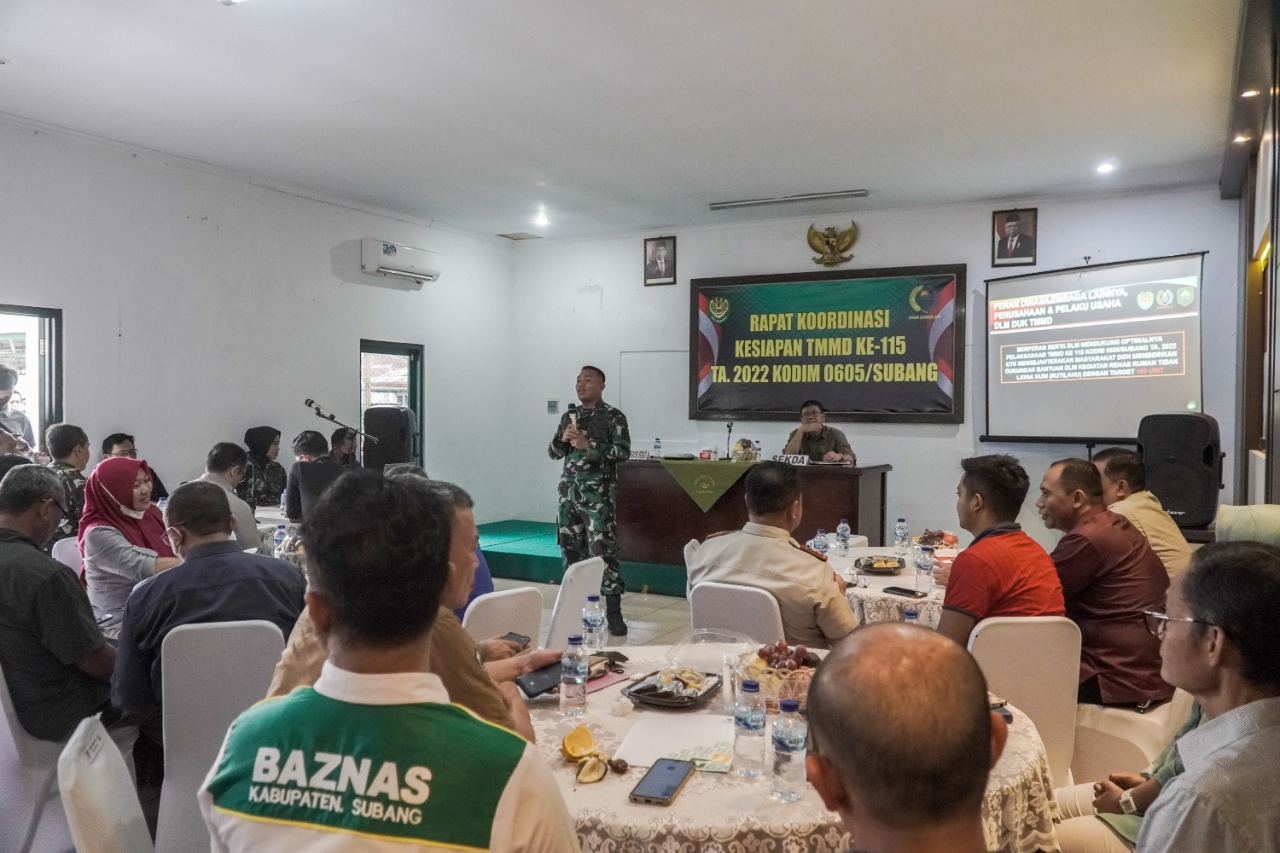 Dandim 0605/Subang Pimpin Rakor Kesiapan Pelaksanaan TMMD 115