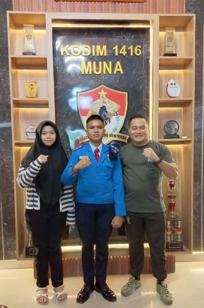 Dandim 1416/Muna Terima Kunjungan Audiensi Pelajar SMA Taruna Nusantara