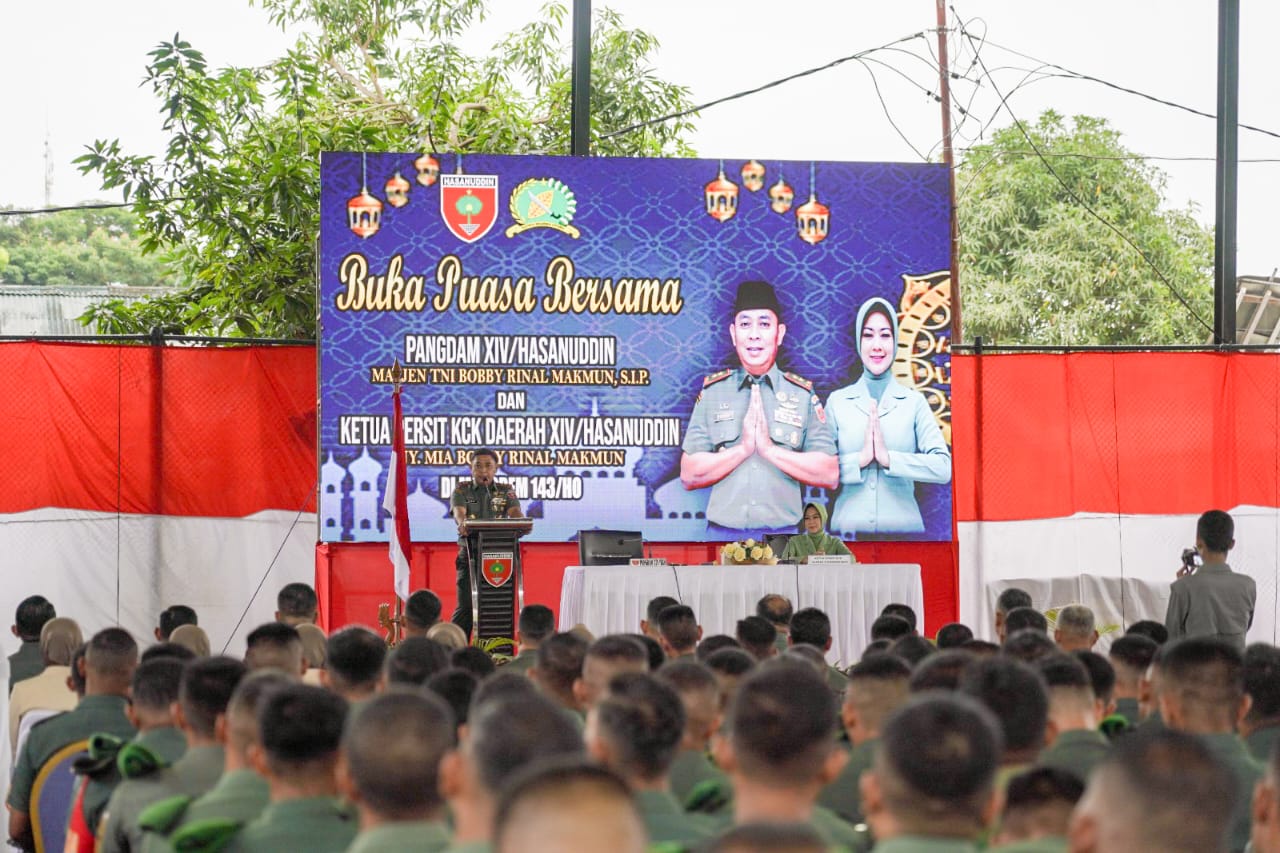 Danrem 143/HO Terima Kunjungan Kerja Pangdam XIV/Hasanuddin dan Ketua Persit KCK PD XIV/Hasanuddin di Wilayah Porv.Sultra