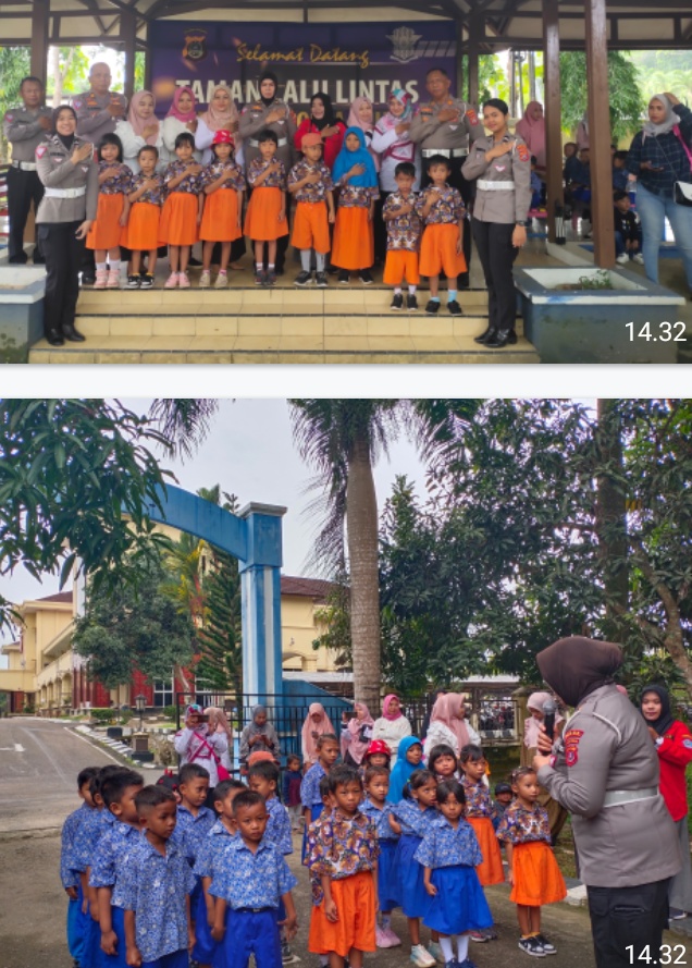 Dikmas Lantas Subdit Kamsel Ditlantas Polda Sultra Gelar Kegiatan Polisi Sahabat Anak di Taman Lalu Lintas Polda Sultra