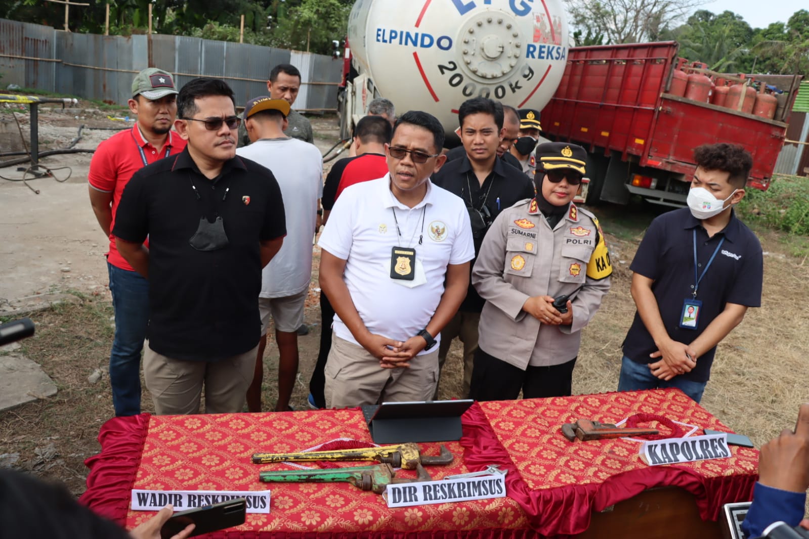 Dit Reskrimsus Polda Jabar mengungkap penyalahgunaan gas elpiji bersubsidi di Desa Tanjungrasa