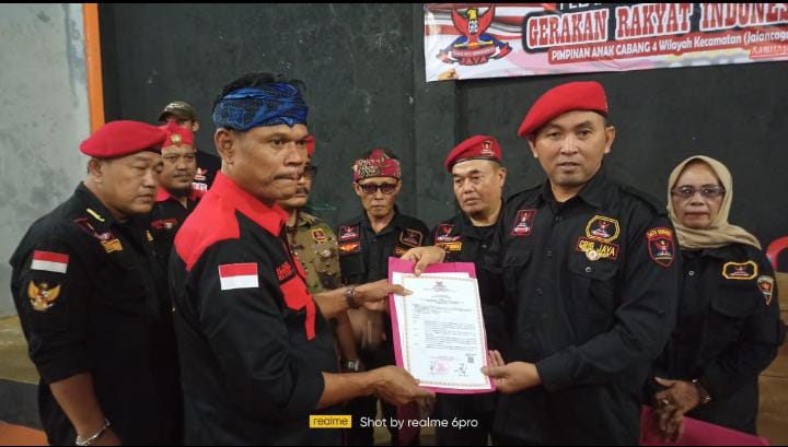 Dodi Fernandes Syam resmi di lantik  sebagai ketua PAC  Ormas  GRIB Kec.Kasomalang periode 2025 - 2030