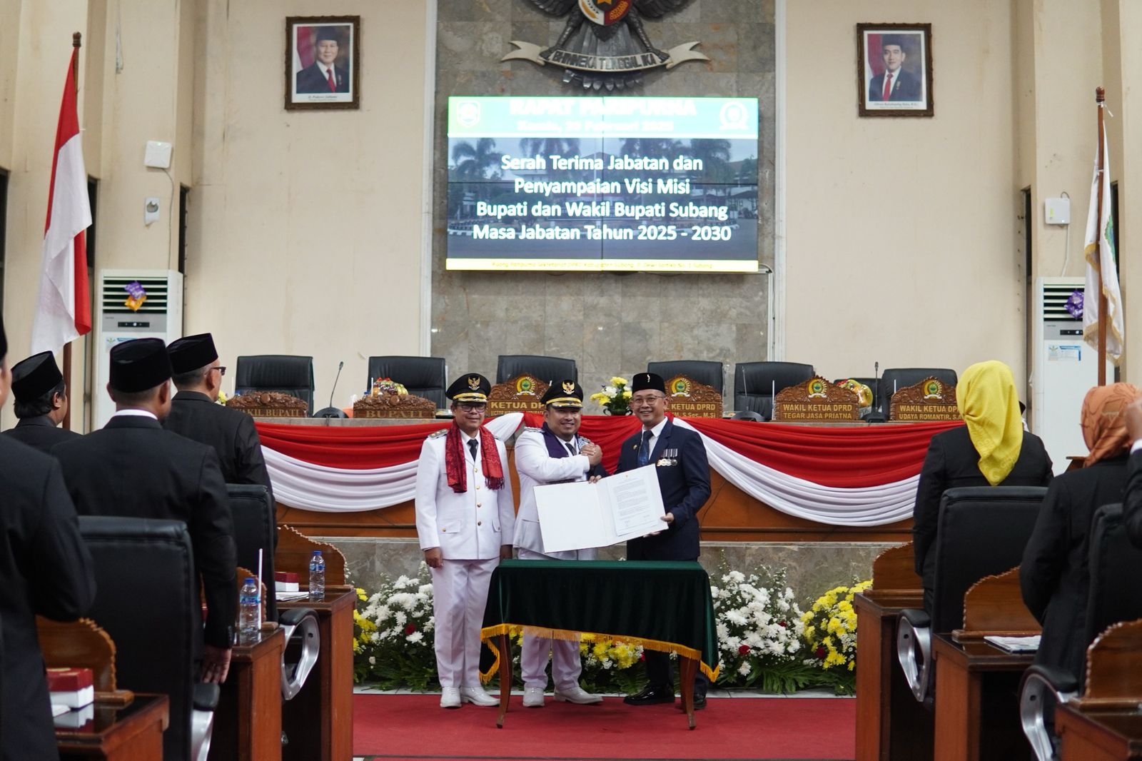 Estafet Kepemimpinan, Pj. Bupati Subang Serah Terima Jabatan kepada Reynaldi dan Agus Masykur