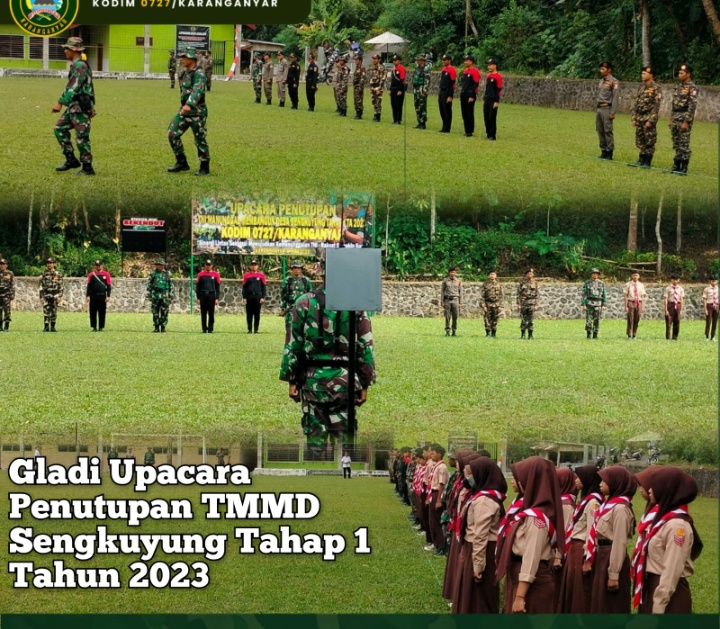 Gladi Upacara, Diharapkan Dapat Mendukung Kelancaran Penutupan TMMD