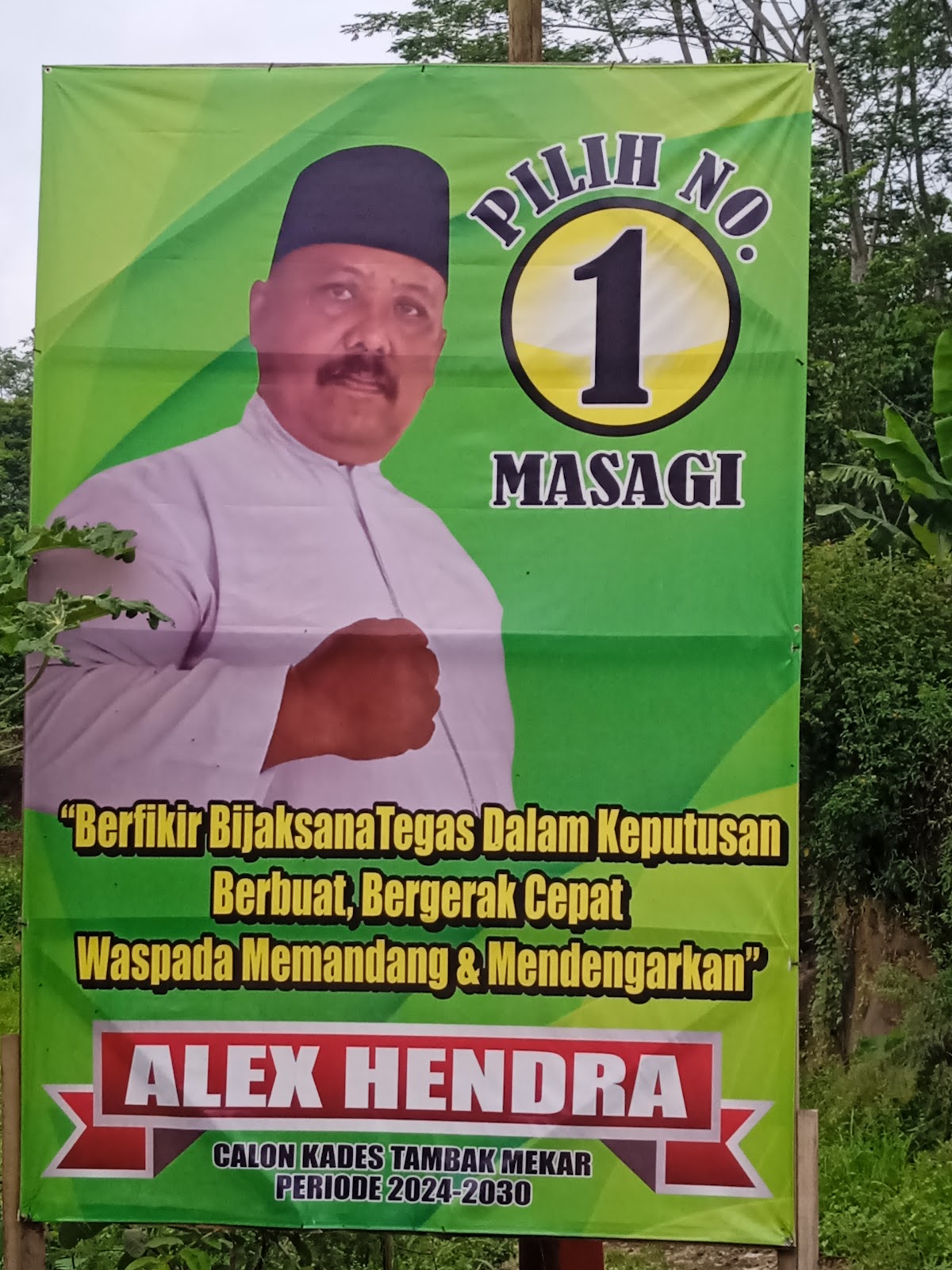 H Alex Hendra Mencalonkan Kepala Desa Tambak Mekar Kecamatan Jalan Cagak Subang dengan Motto " MASAGI "