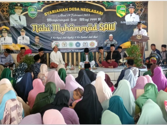 Hadiri Peringatan Isra Mi'raj di Desa Neglasari, Kang Akur Ajak Lahirkan SDM Unggul