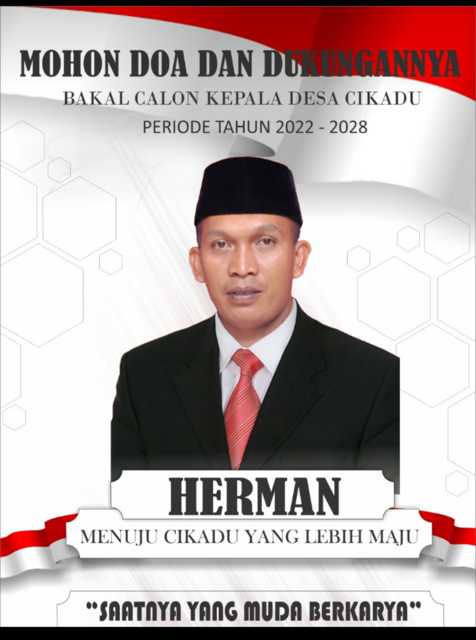 Herman Resmi Daftar Balon Kades Cikadu Kecamatan Cijambe.