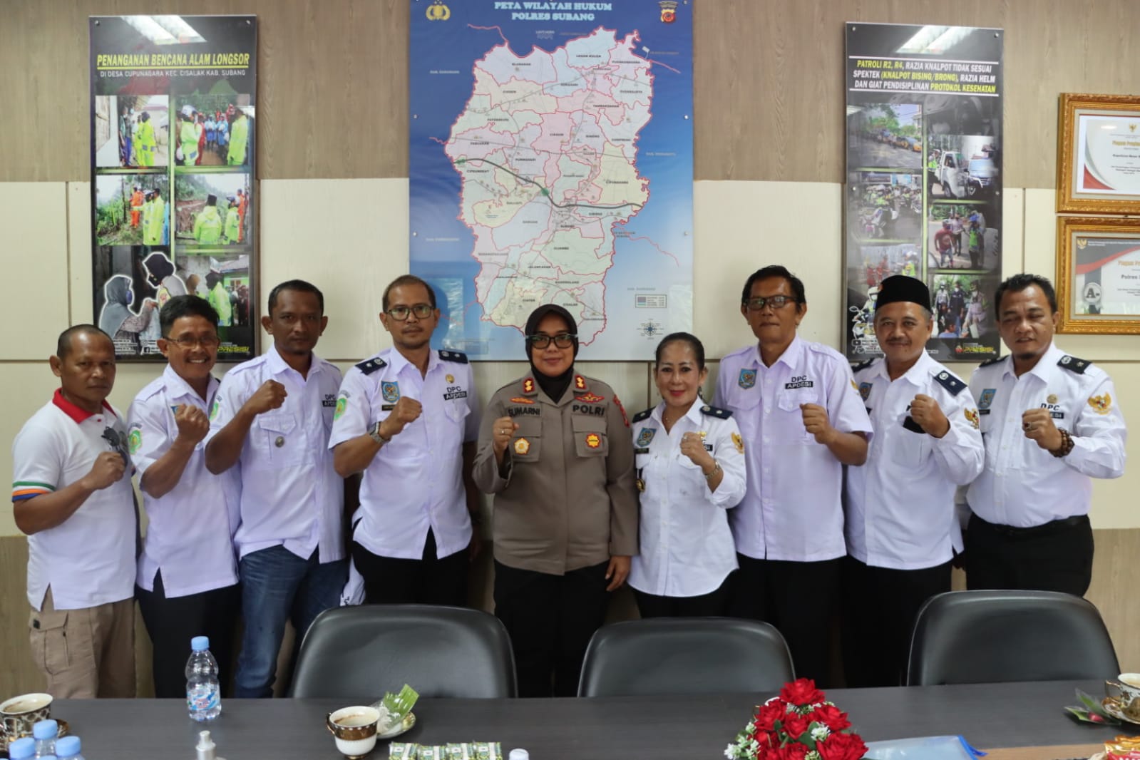 Jalin Sinergitas, Pengurus Apdesi Laksanakan Giat Silaturahmi ke Kapolres Subang