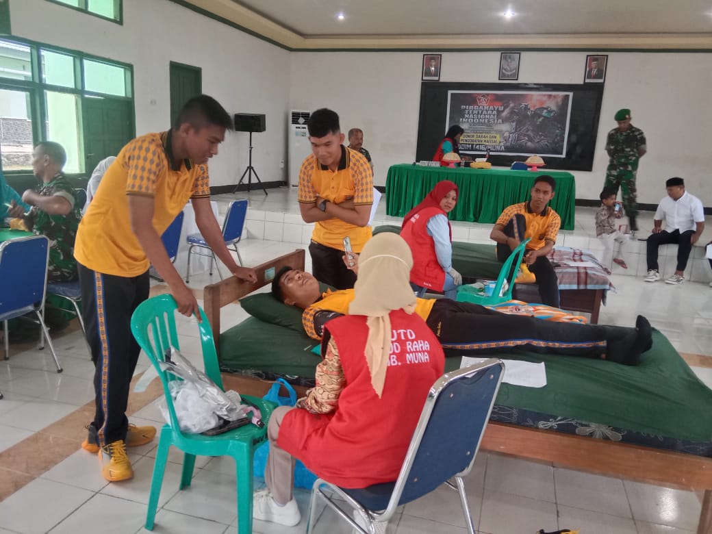 Jelang HUT TNI yang Ke-79, Kodim 1416/Muna Gelar Berbagai Macam Bakti Sosial