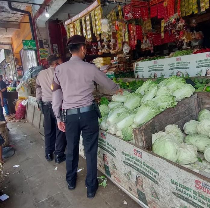 Jelang Natal Dan Tahun Baru, Polres Ciamis Monitoring Pasar Tradisional dan Swalayan