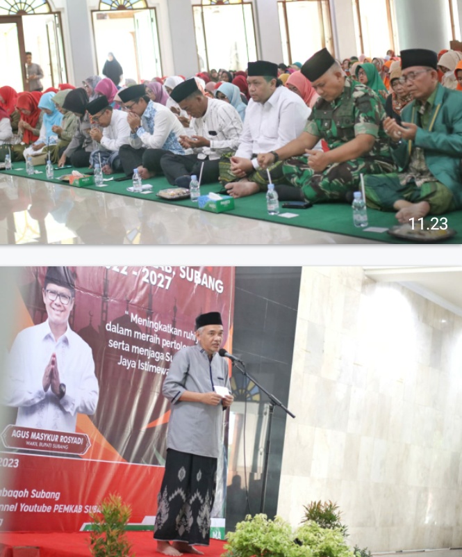 Jimat-Akur Hadiri Peringatan Isra Mi'raj yang Bertempat di Masjid Agung Al-Musabaqoh Subang