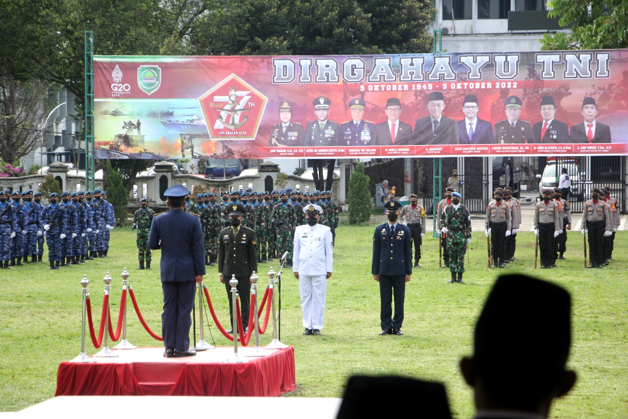 JIMAT-AKUR IKUTI UPACARA HUT KE-77 TENTARA NASIONAL INDONESIA