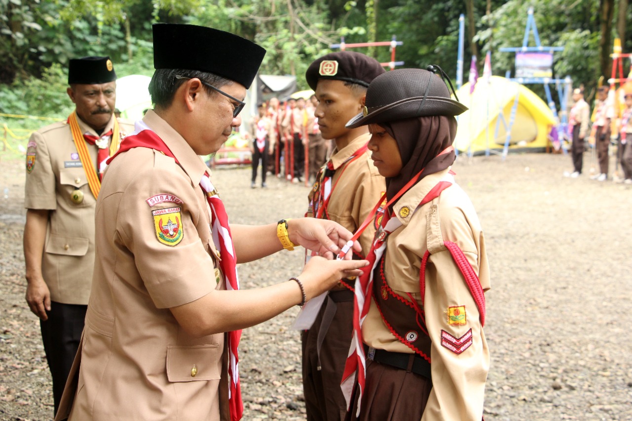 Kang akur bertindak selaku Pembina Upacara pada Acara Pembukaan Lomba Tingkat III Cabang Subang tahun 2023