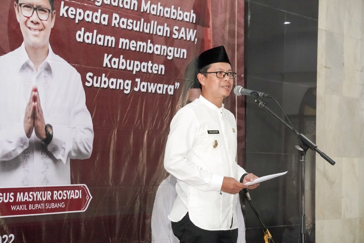 Kang Akur Hadiri Maulid Nabi Muhammad SAW 1444 H di Masjid Agung Subang