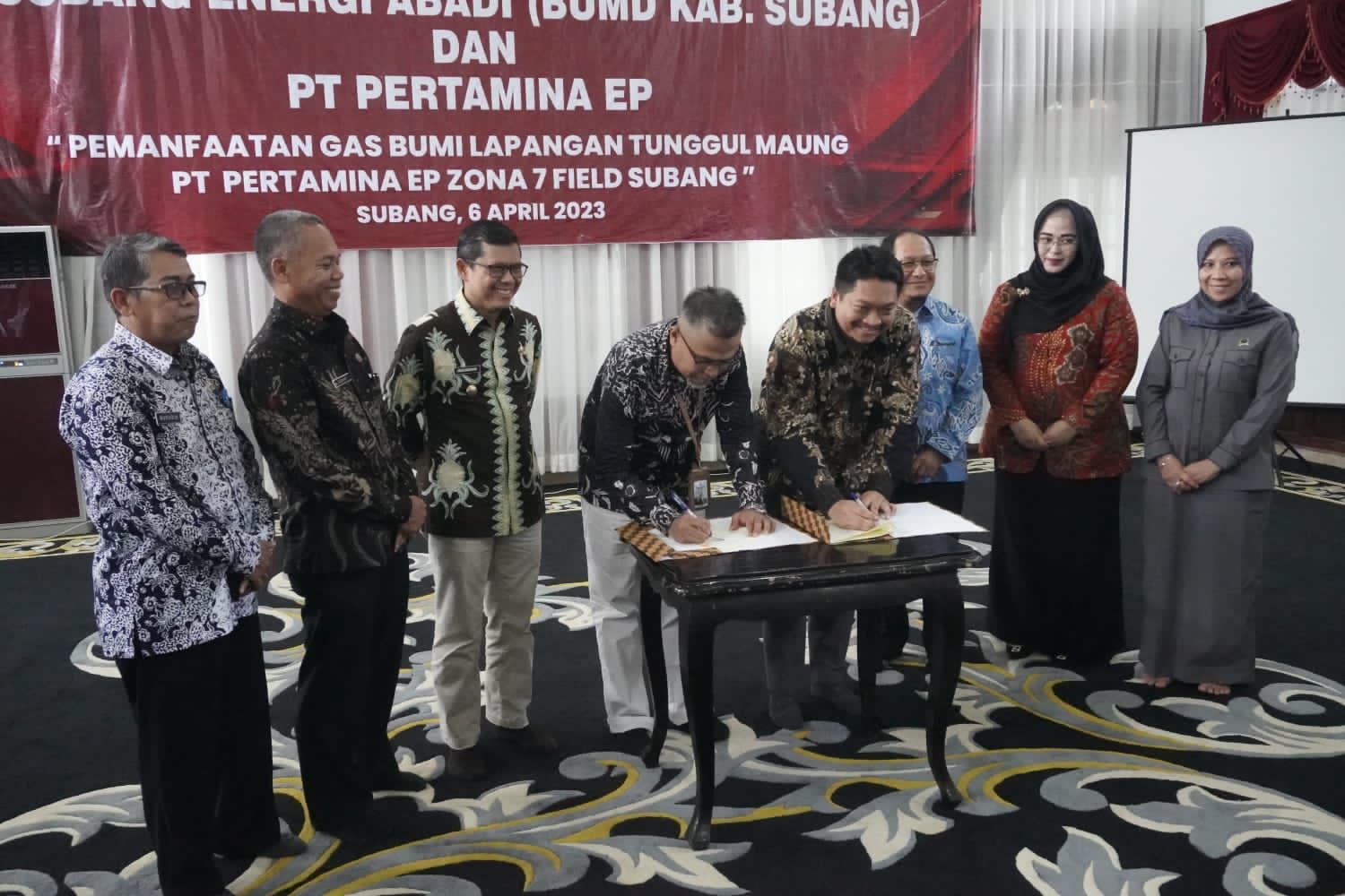 Kang Akur Hadiri Penandatanganan Perpanjangan Kerjasama antara PT. Subang Energi Abadi (SEA) dan PT. Pertamina EP