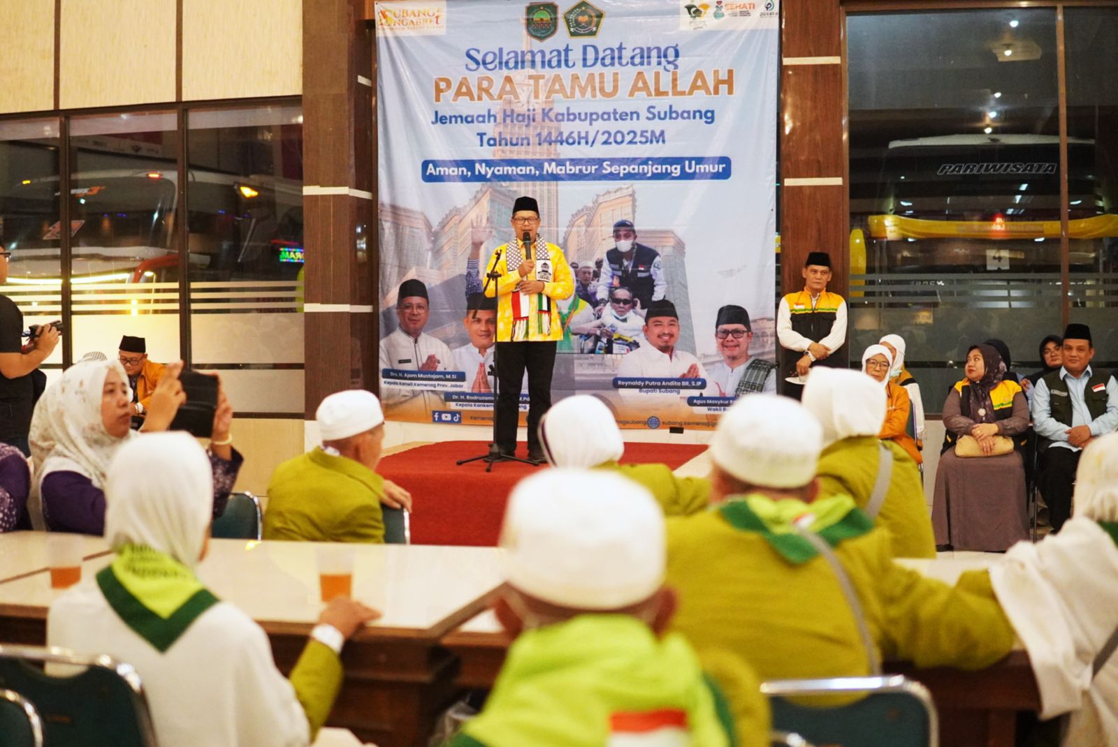 KANG AKUR HADIRI PENERIMAAN JAMAAH HAJI KLOTER 8 KJT, DO’AKAN HAKIKAT HAJI MABRUR TERWUJUD