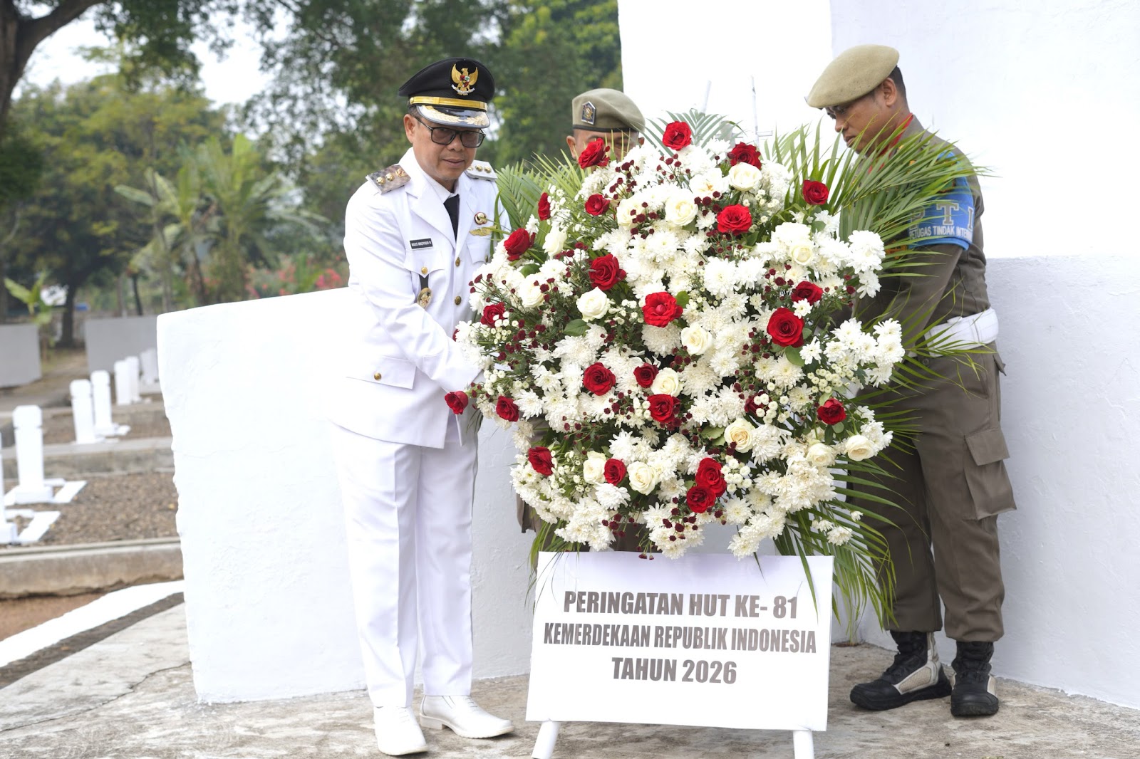 KANG AKUR HADIRI TABUR BUNGA HUT KE-81 KEMERDEKAAN RI, KENANG JASA PARA PAHLAWAN
