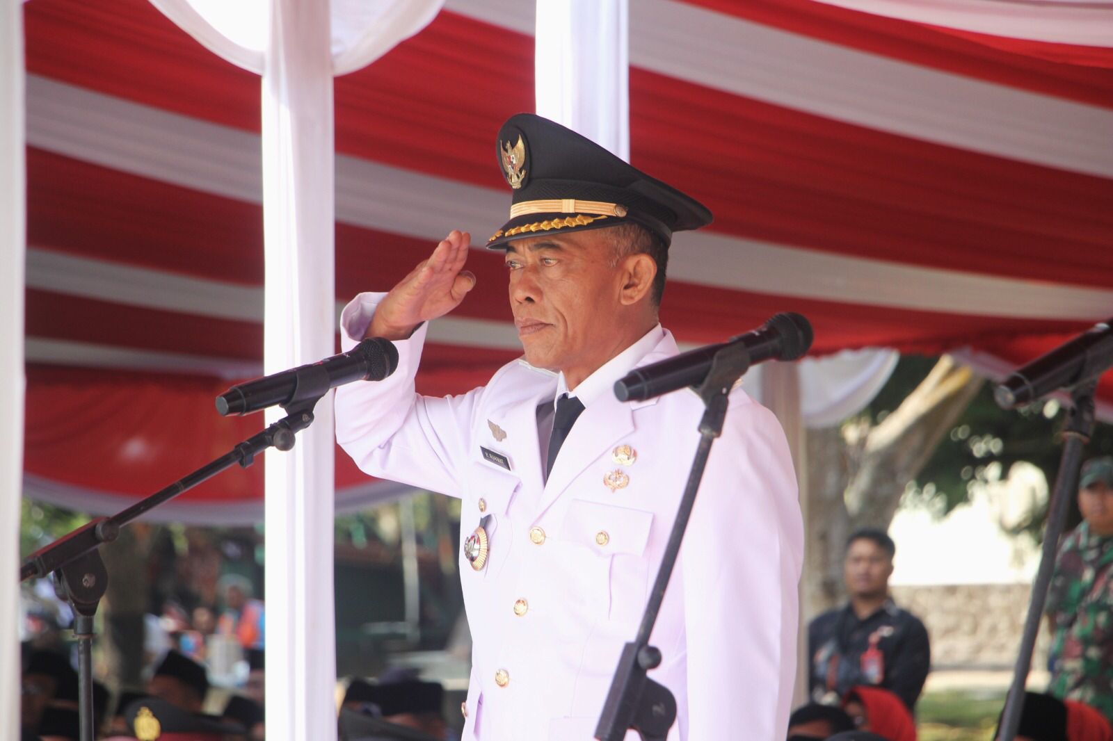 Kang Jimat - Akur laksanakan Upacara HUT Proklamasi Kemerdekaan RI ke - 78 Tahun 2023 tingkat Kabupaten