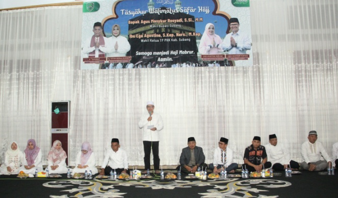 Kang Jimat dalam Tasyakur Walimatus Safar Haji Wakil Bupati Subang: Bral, jangan berkecil hati selamat menjalankan ibadah haji