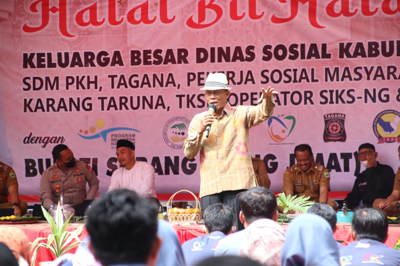 Kang Jimat Hadiri Halal Bilhalal Keluarga Besar Dinsos