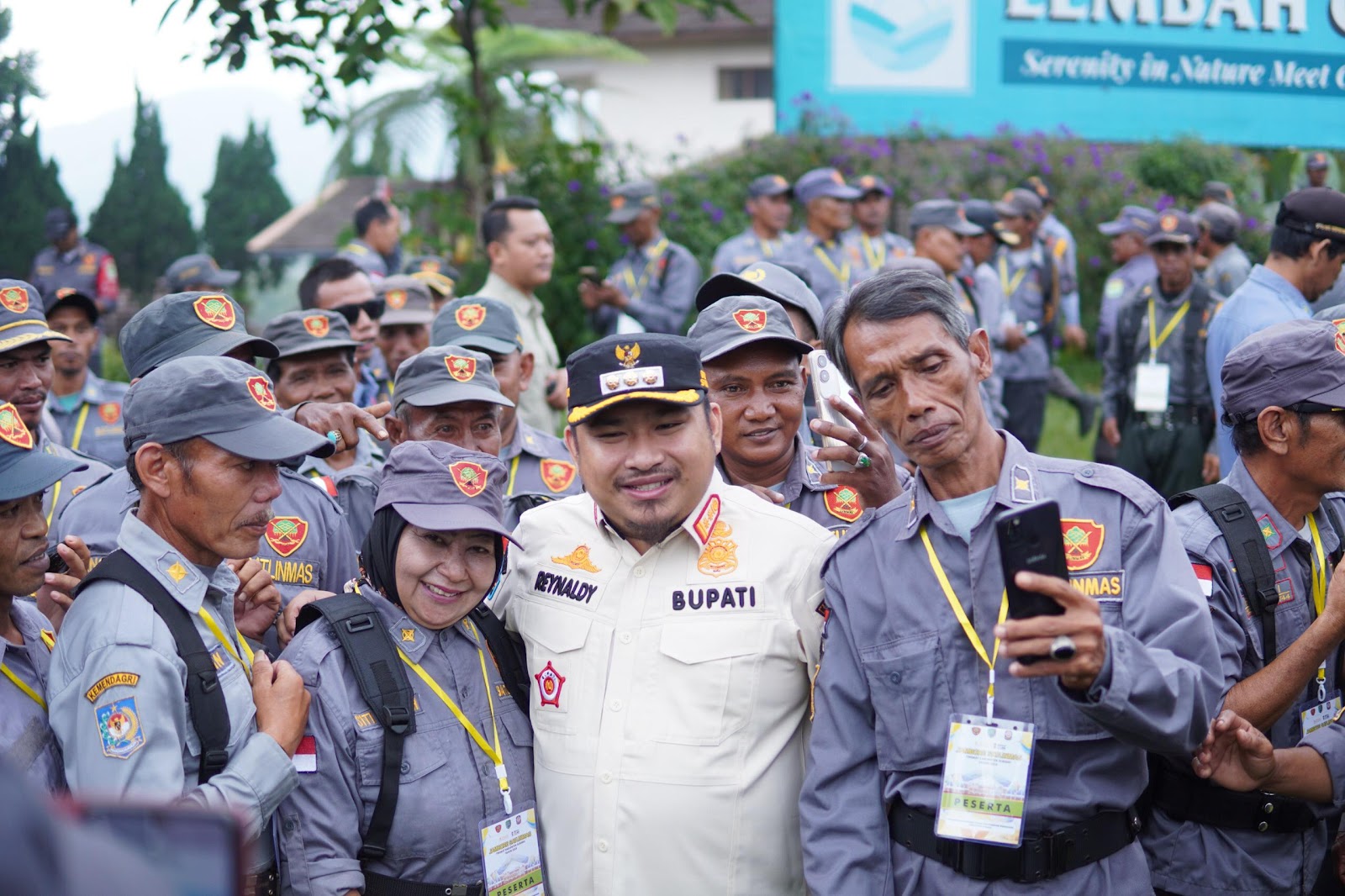 KANG REY TEGASKAN SATLINMAS BERPERAN DALAM MENJAGA SUBANG KONDUSIF