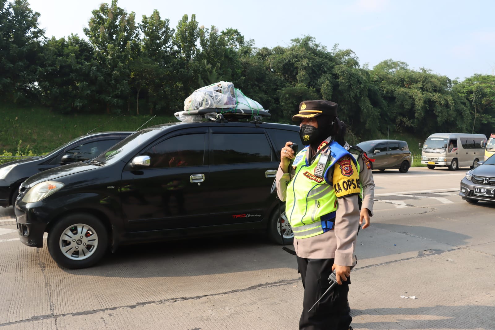 Kapolres Subang Cek Arus Balik Di Tol Cipali