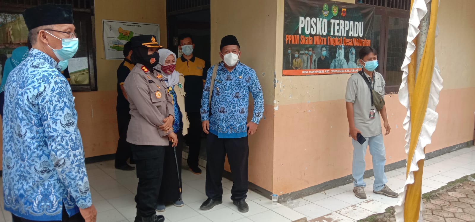 Kapolres Subang Kunjungi Pelaksanaan Vaksinasi di Desa Manyingsal
