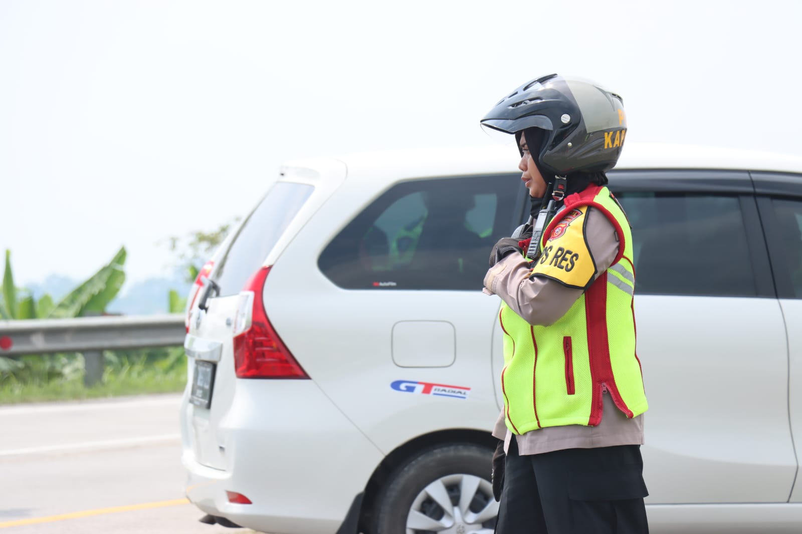 Kapolres Subang Pantau Arus Mudik Di Jalur Tol Cipali