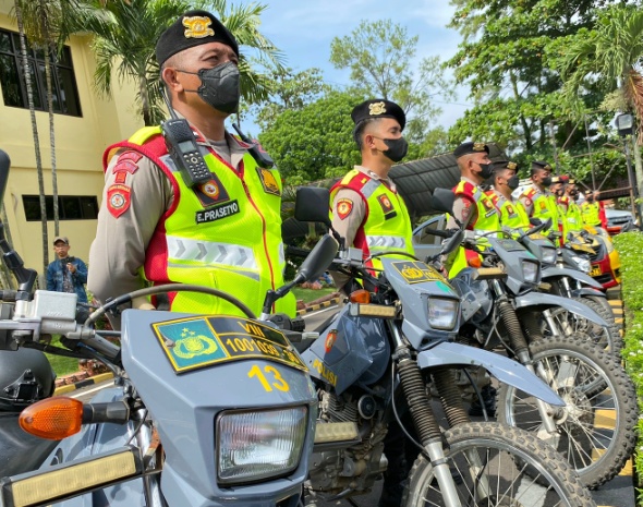 Kapolres Subang Pimpin Apel Gelar Pasukan, Operasi Lilin Lodaya Dimulai
