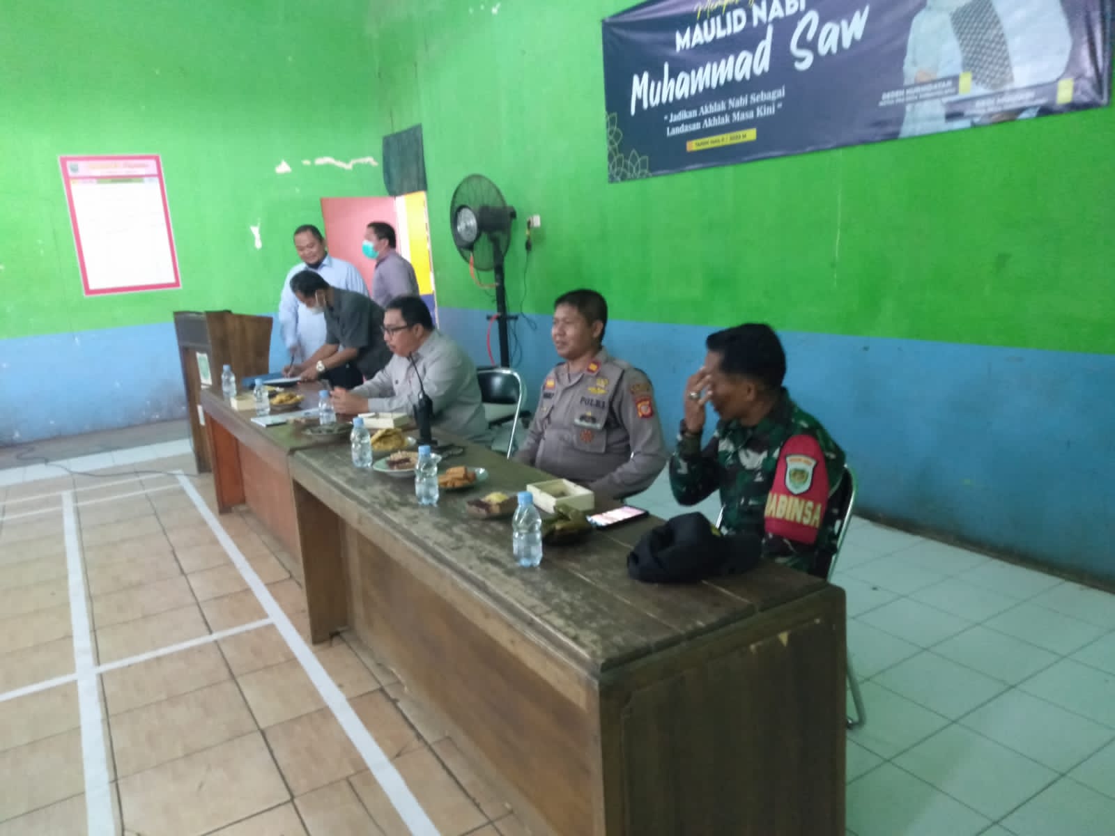 Kapolsek Tanjungsiang Menghadiri Rapat Minggon Dan Lomba Marawis Tingkat Kecamatan Tanjungsiang
