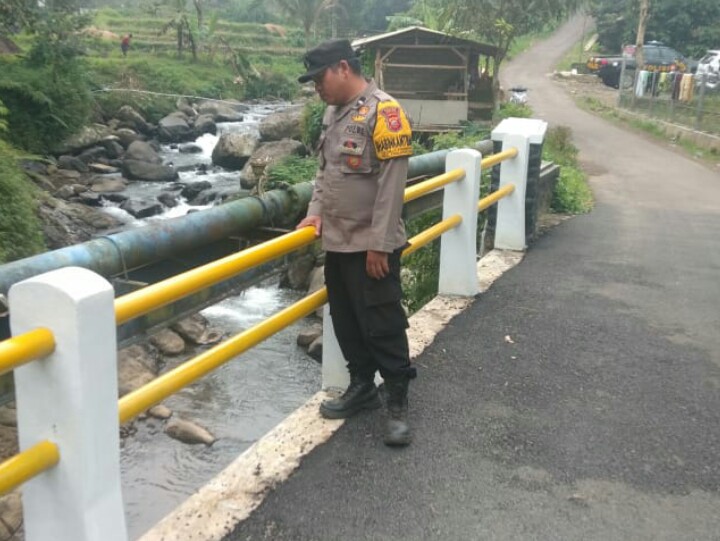 Kapolsek Tanjungsiang Monitoring Perkembangan  Situasi dan antisipasi Bencana Alam  di Wilayah hukum Polsek Tanjungsiang