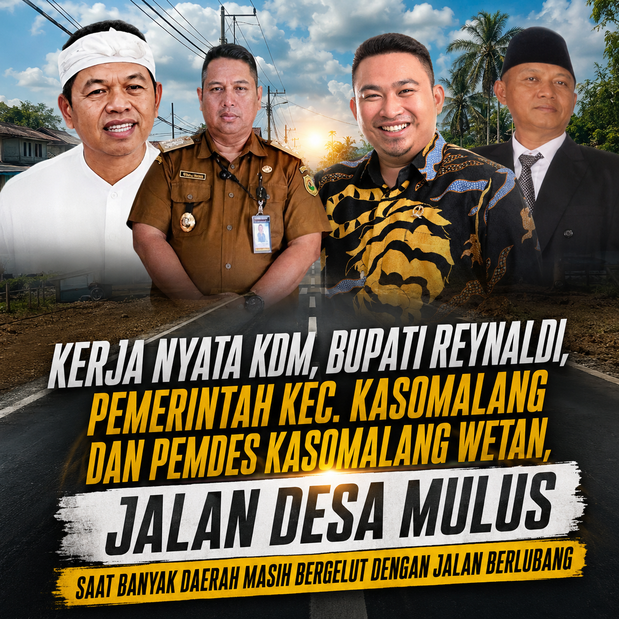 Kerja Nyata KDM, Bupati Reynaldi, Pemerintah Kec. Kasomalang dan Pemdes Kasomalang Wetan, Jalan Desa Mulus Saat Banyak Daerah Masih Bergelut dengan Jalan Berlubang
