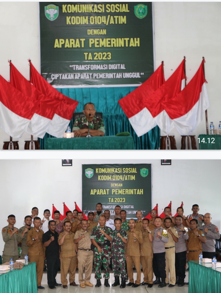 Kodim 0104/Aceh Timur Gelar Komunikasi Sosial Dengan Aparat Pemerintah Tahun 2023
